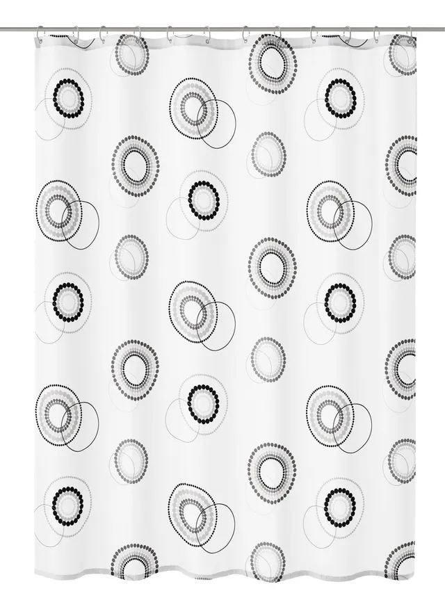 kleine-wolke-duschvorhang-luna-textil-180-x-200-cm-schwarz-wei image 1