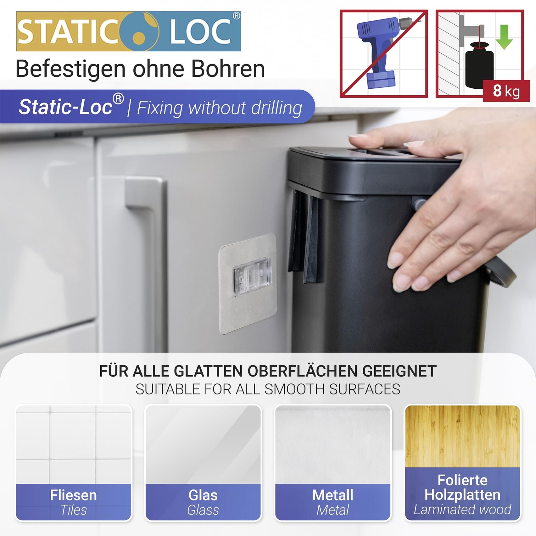 wenko-abfallsammler-tago-mit-griff-5-liter-m-lleimer-schwarz-21x24x17-cm image 5