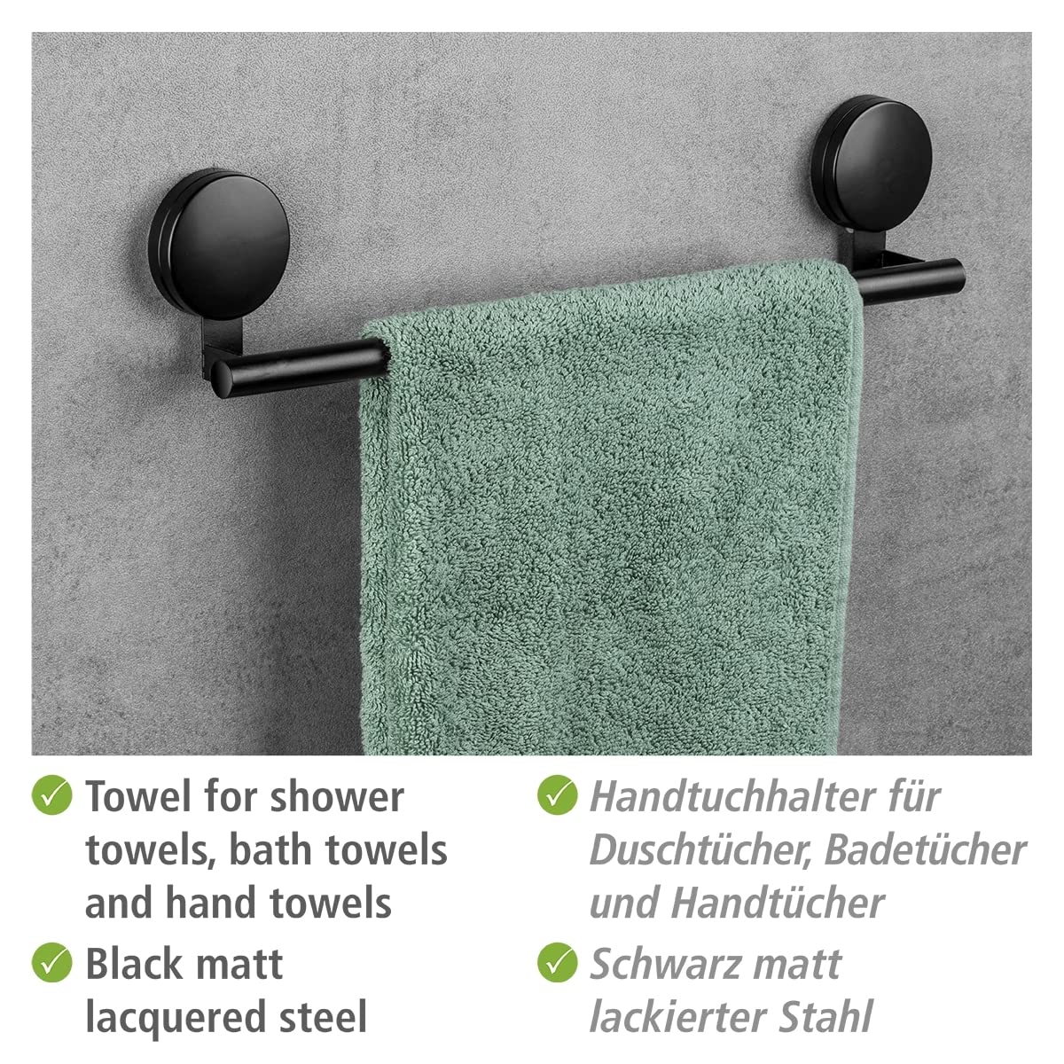 wenko-badetuchstange-pavia-schwarz-static-loc-plus-41-5-x-9-x-5-cm-handtuchhalte image 3