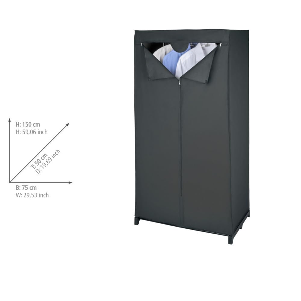 wenko-deep-black-kleiderschrank-75-x-150-x-50-cm-schwarz image 4