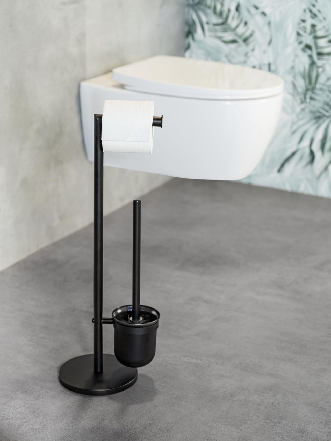 wenko-parus-stand-wc-garnitur-mit-wc-b-rste-schwarz image 6