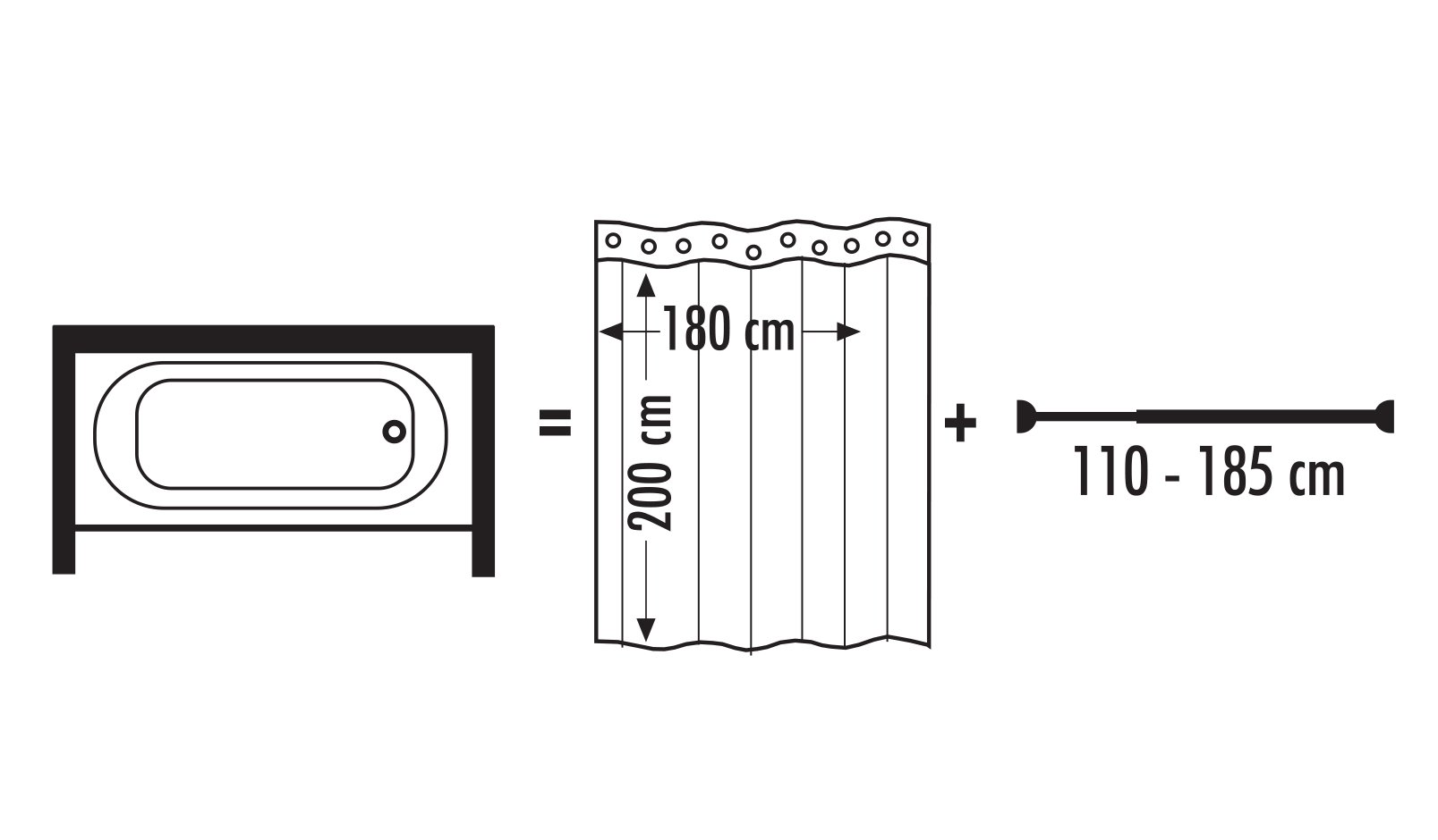 ridder-duschvorhangstange-110-185-cm-25-mm-aluminium-wei image 4