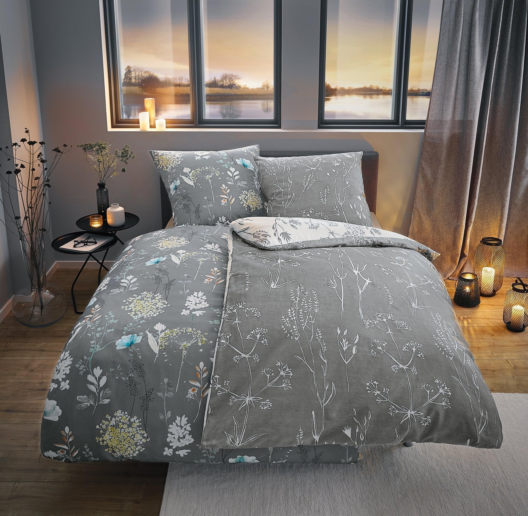 kleine-wolke-bettw-sche-satin-savannah-grau-155-x-220-cm-80-x-80-cm image 3