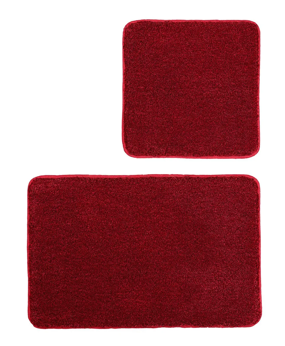 kleine-wolke-badteppich-set-relax-rubin-50x50-55x85-cm-2-teilig image 1