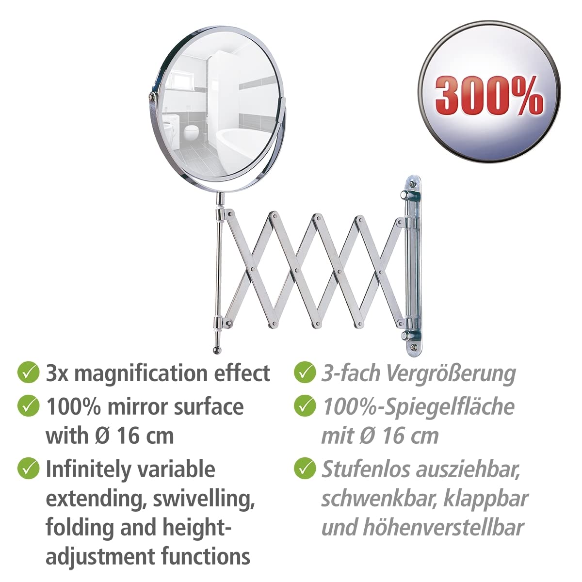 wenko-kosmetik-wandspiegel-teleskop-exclusiv-wand-kosmetikspiegel-mit-3-fach-ver image 2