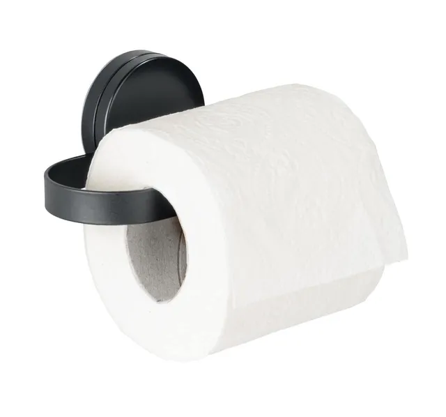 wenko-static-loc-plus-toilettenpapierhalter-pavia-schwarz-stahl-matt-15-5-x-6-x- image 1