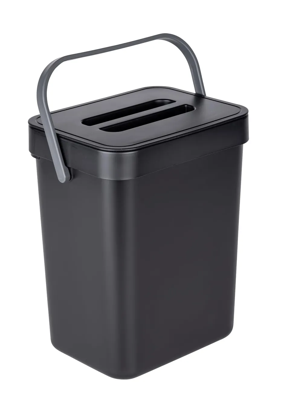 wenko-abfallsammler-tago-mit-griff-5-liter-m-lleimer-schwarz-21x24x17-cm image 1