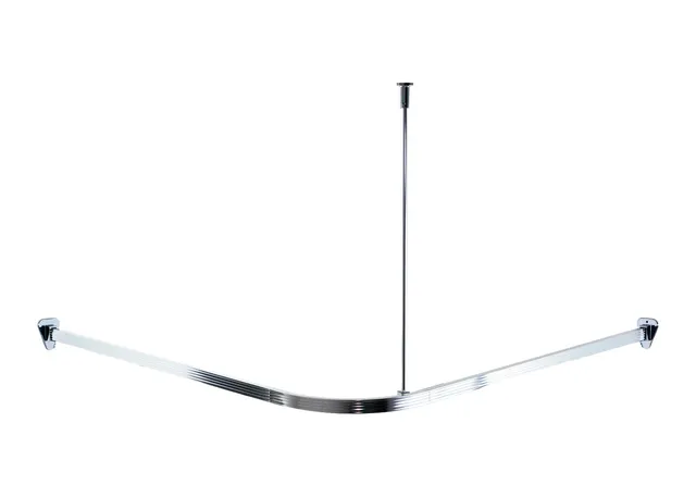ridder-duschvorhangschiene-vienna-u-form-ca-90-x-90-x-90-cm-aluminium-chrom image 1