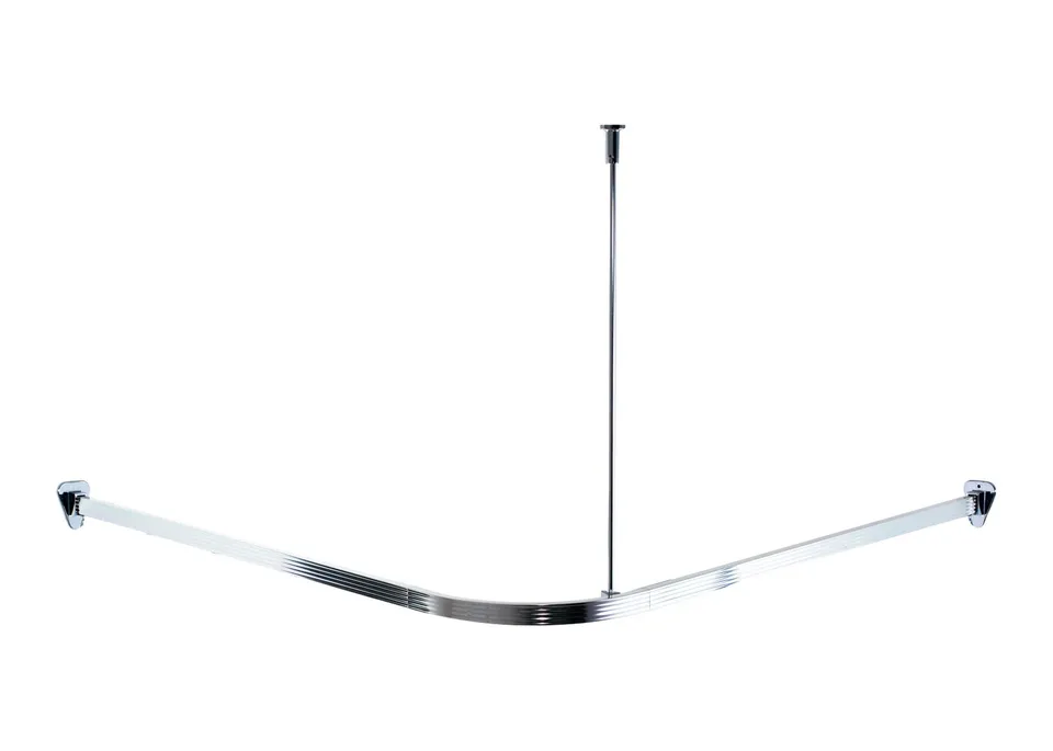 ridder-duschvorhangschiene-vienna-u-form-ca-90-x-90-x-90-cm-aluminium-chrom image 1