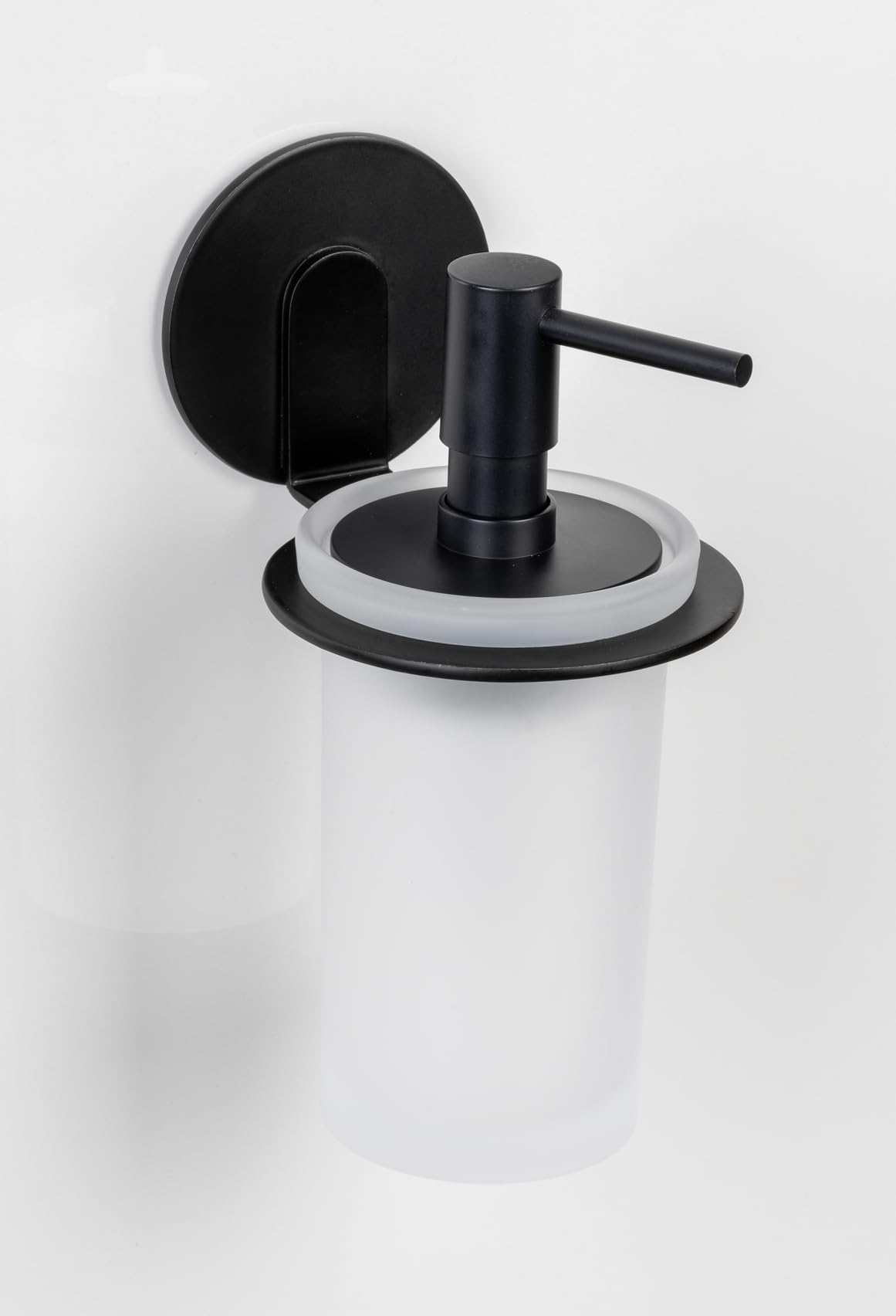 wenko-turbo-loc-bivio-black-matt-seifenspender-150-ml-wandmontiert-schwarz image 8
