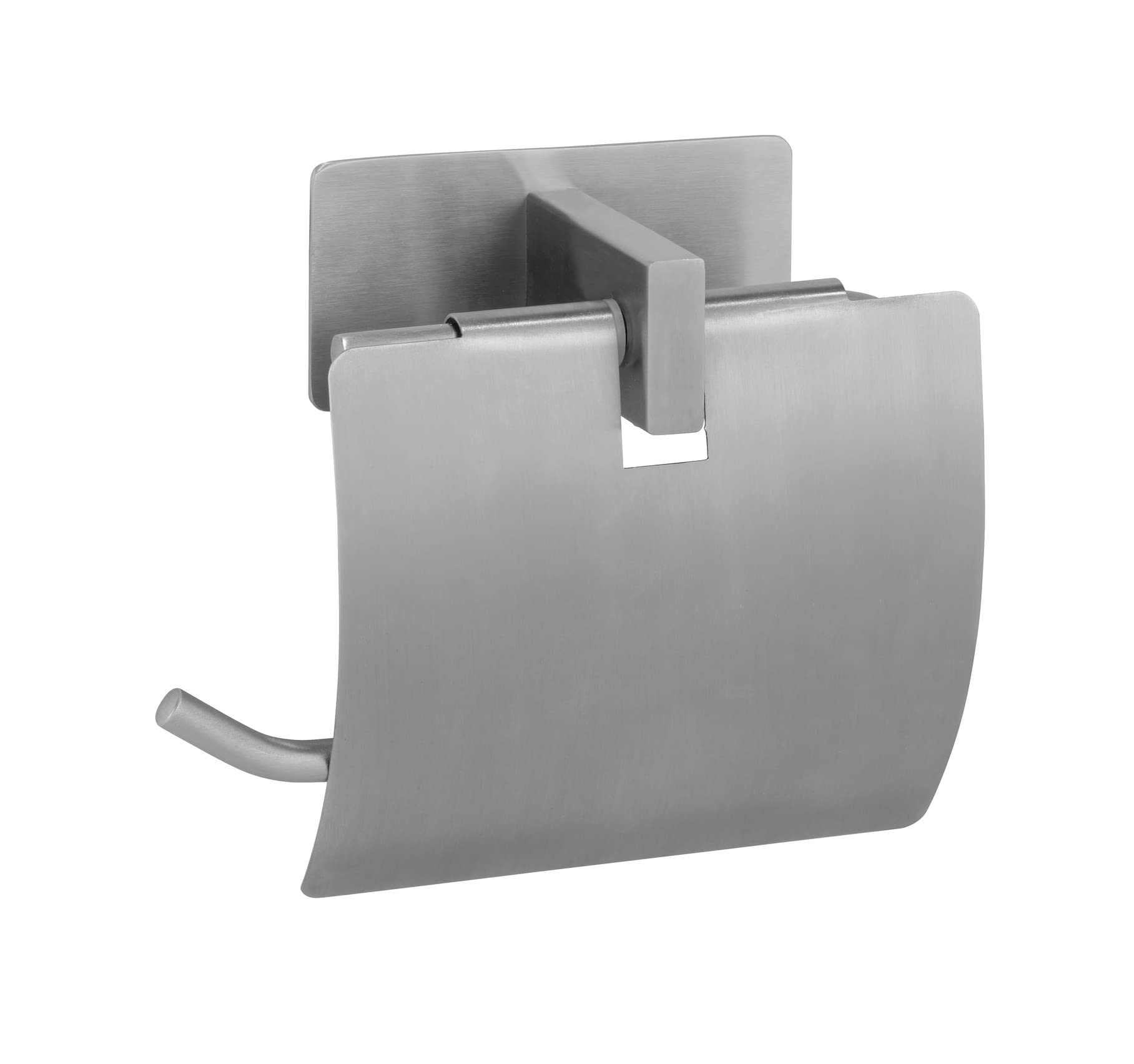 wenko-turbo-loc-genova-matt-toilettenpapierhalter-mit-deckel-edelstahl image 2