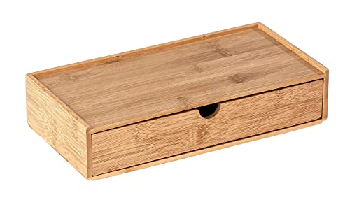 wenko-bambus-box-terra-mit-schublade-aufbewahrungsbox-28-x-6-x-14-cm-natur image 4