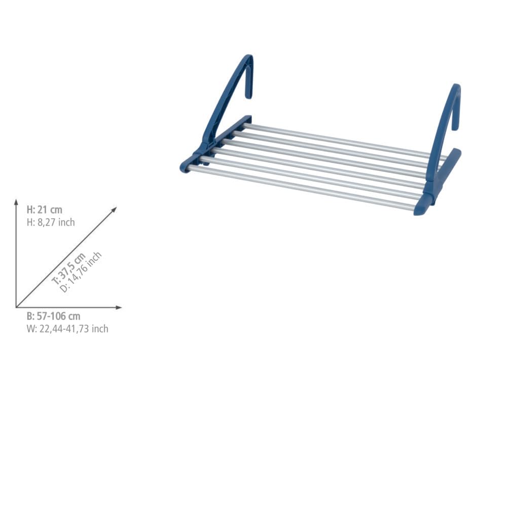 wenko-teleskop-balkon-w-schetrockner-alu-6-m-trockenl-nge-57-106-cm image 2