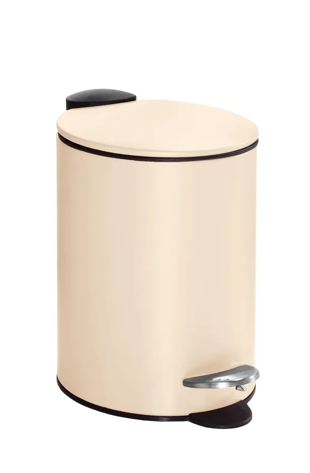 kleine-wolke-kosmetikeimer-silence-3-liter-treteimer-metall-soft-close-sandbeige image 1