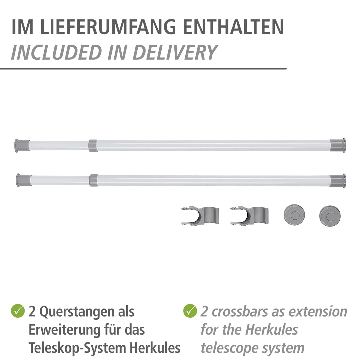 wenko-herkules-kleiderstange-2er-set-wei-75-120-cm-metall image 2