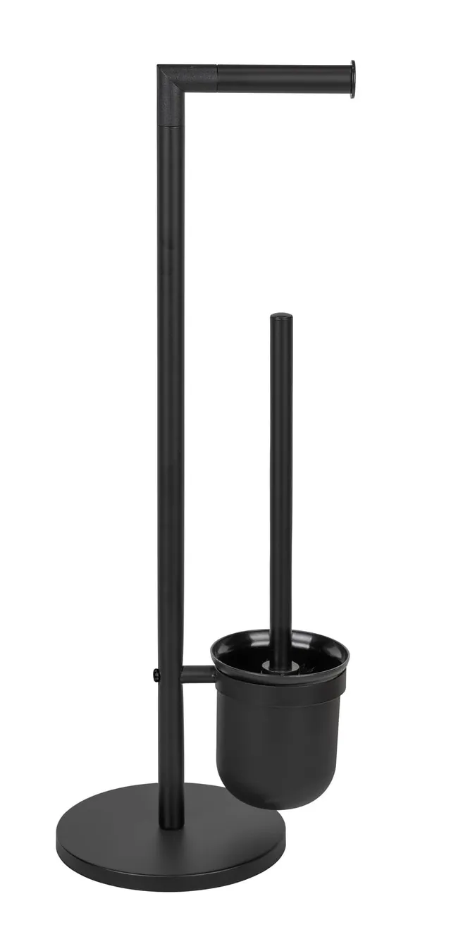 wenko-parus-stand-wc-garnitur-mit-wc-b-rste-schwarz image 1