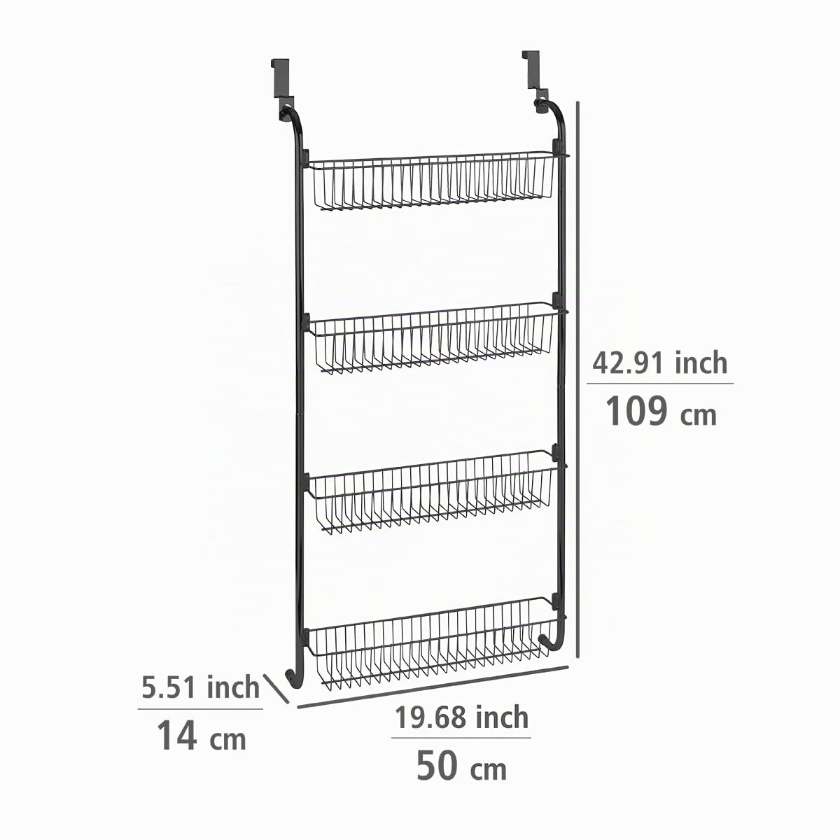 wenko-t-r-regal-mit-4-ablagen-50-x-109-x-14-cm-schwarz-metall image 3