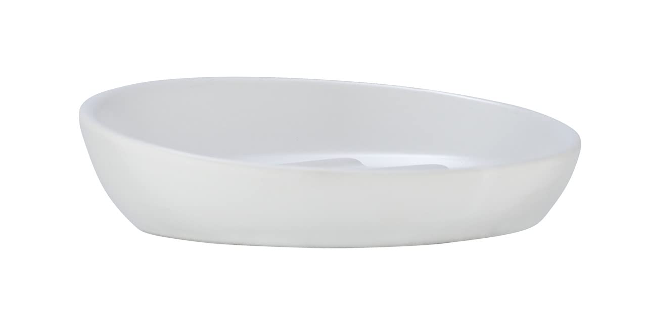 wenko-seifenablage-badi-wei-seifenschale-keramik-matt-11-5-x-3-cm image 1