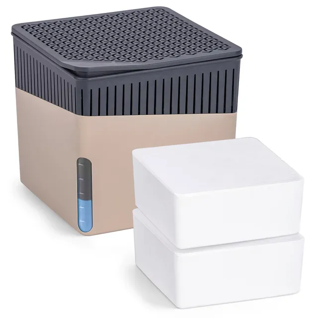 wenko-cube-raumentfeuchter-mit-2x1000-g-granulat-beige image 1