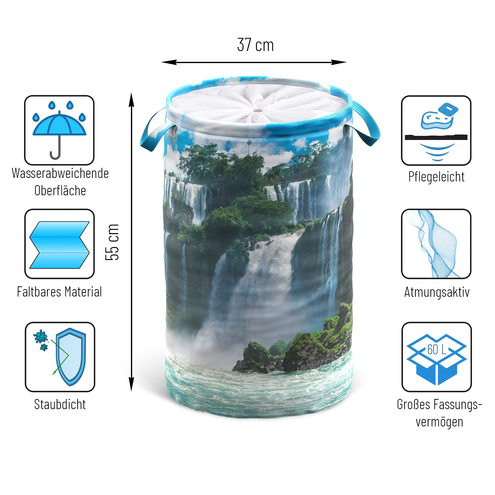 sanilo-w-schekorb-faltbar-60-liter-wasserfall-rund-mit-griffen-und-abdeckung image 4