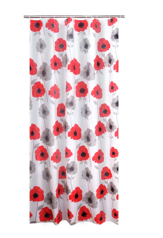 ridder-duschvorhang-folie-poppy-180-x-200-cm-wasserdicht-peva image 1