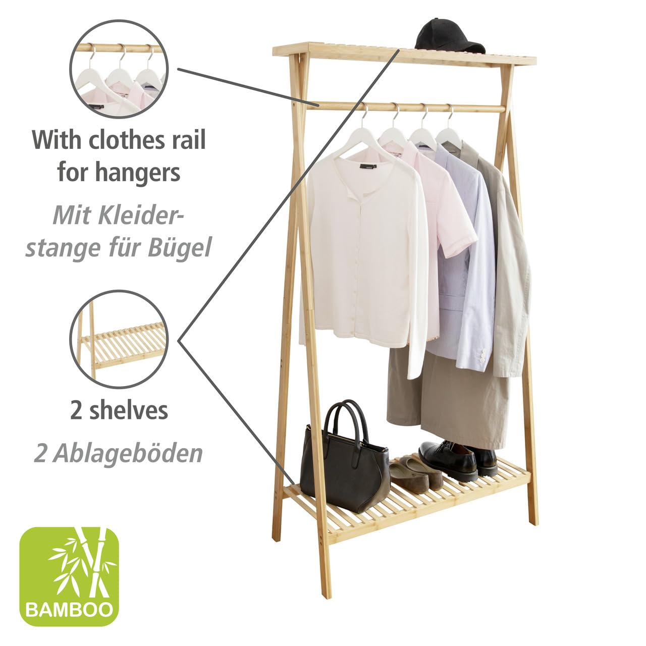 wenko-lanai-standgarderobe-aus-bambus-88-x-170-x-42-cm-mit-2-ablagen image 3
