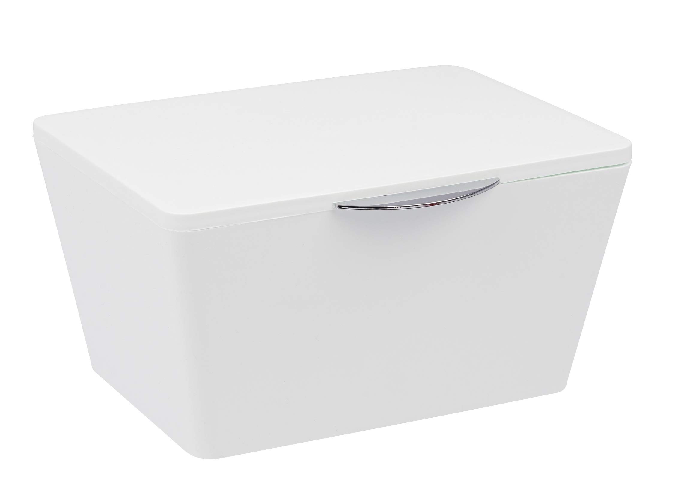 wenko-aufbewahrungsbox-brasil-mit-deckel-19-x-10-x-15-5-cm-wei-badkorb-bpa-frei image 1