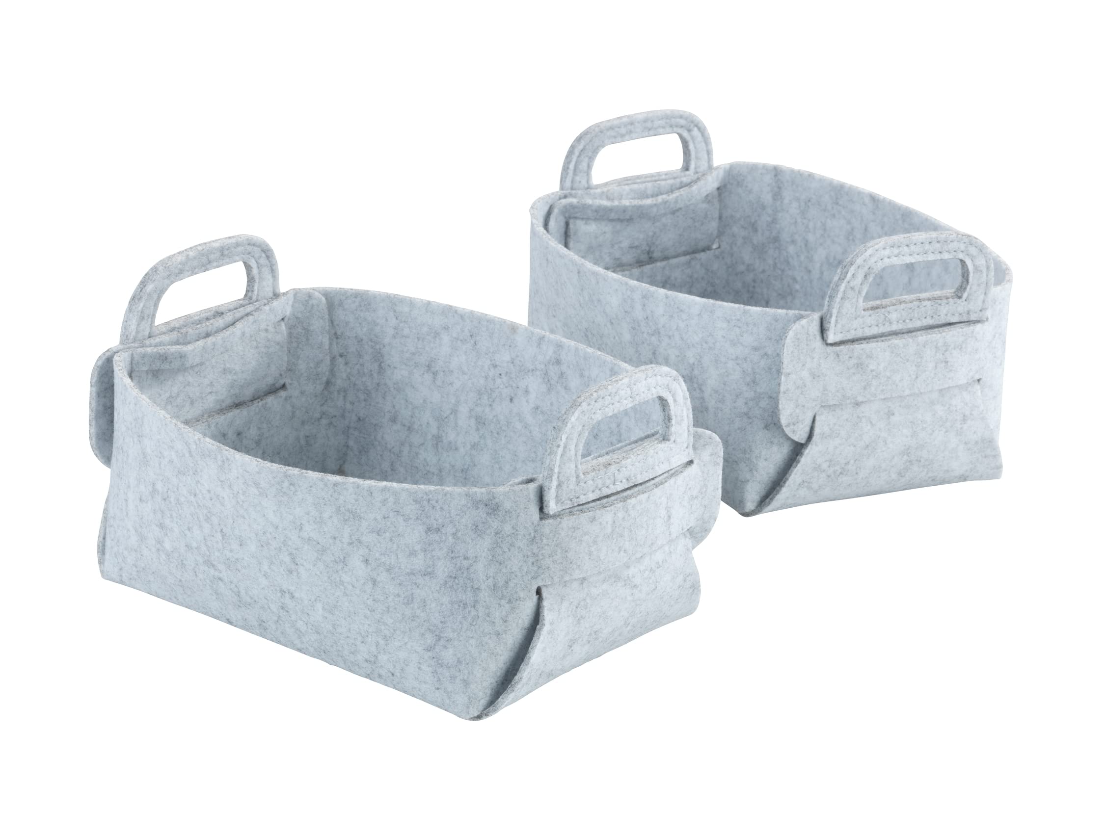 wenko-nina-s-filzkorb-2er-set-19-x-14-x-9-cm-hellgrau-2-4-l image 1