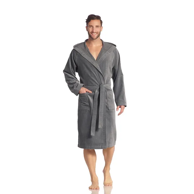 vossen-bademantel-texas-mit-kapuze-unisex-wellness-frottee image 1
