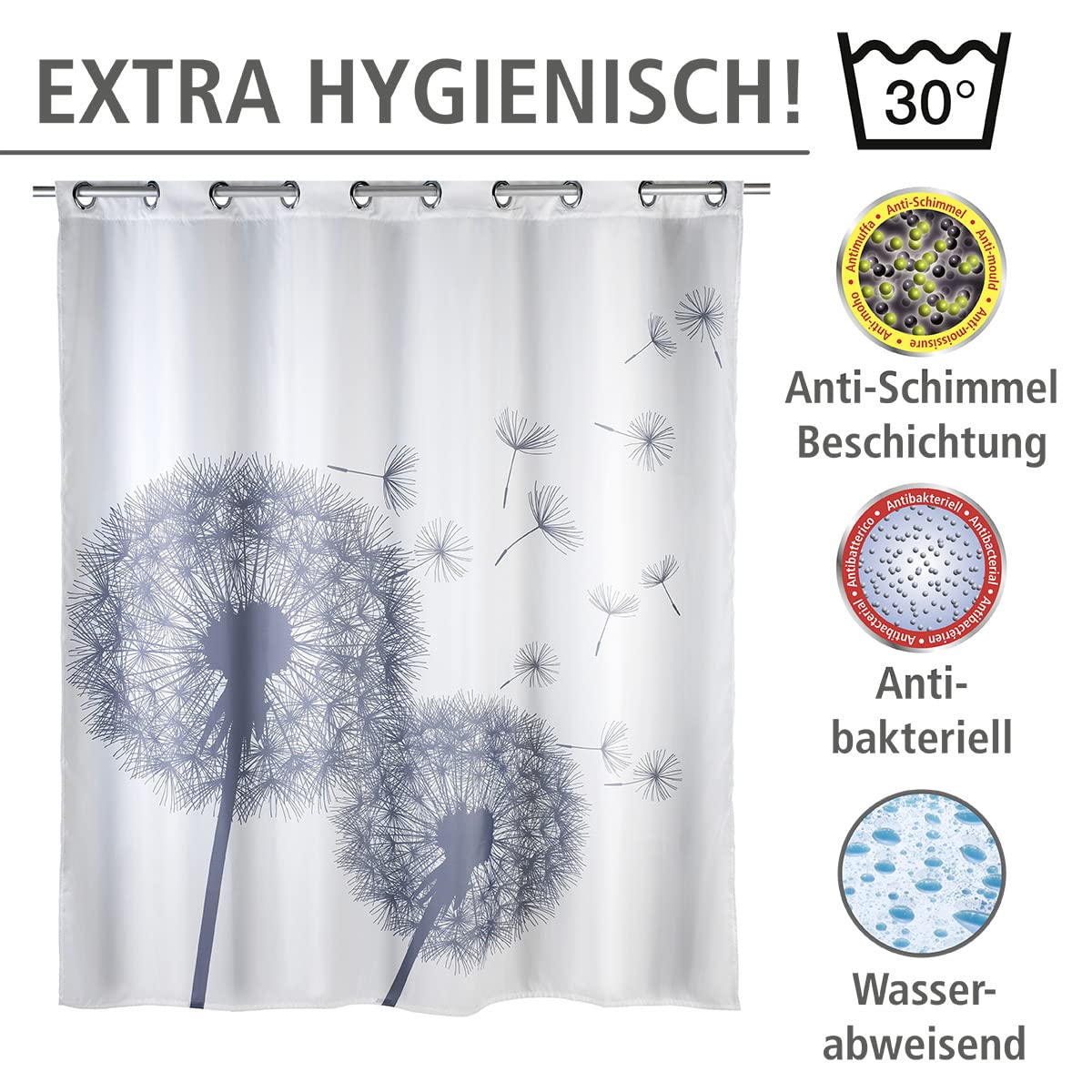wenko-duschvorhang-astera-flex-180-x-200-cm-anti-schimmel-textilvorhang-mit-ring image 4