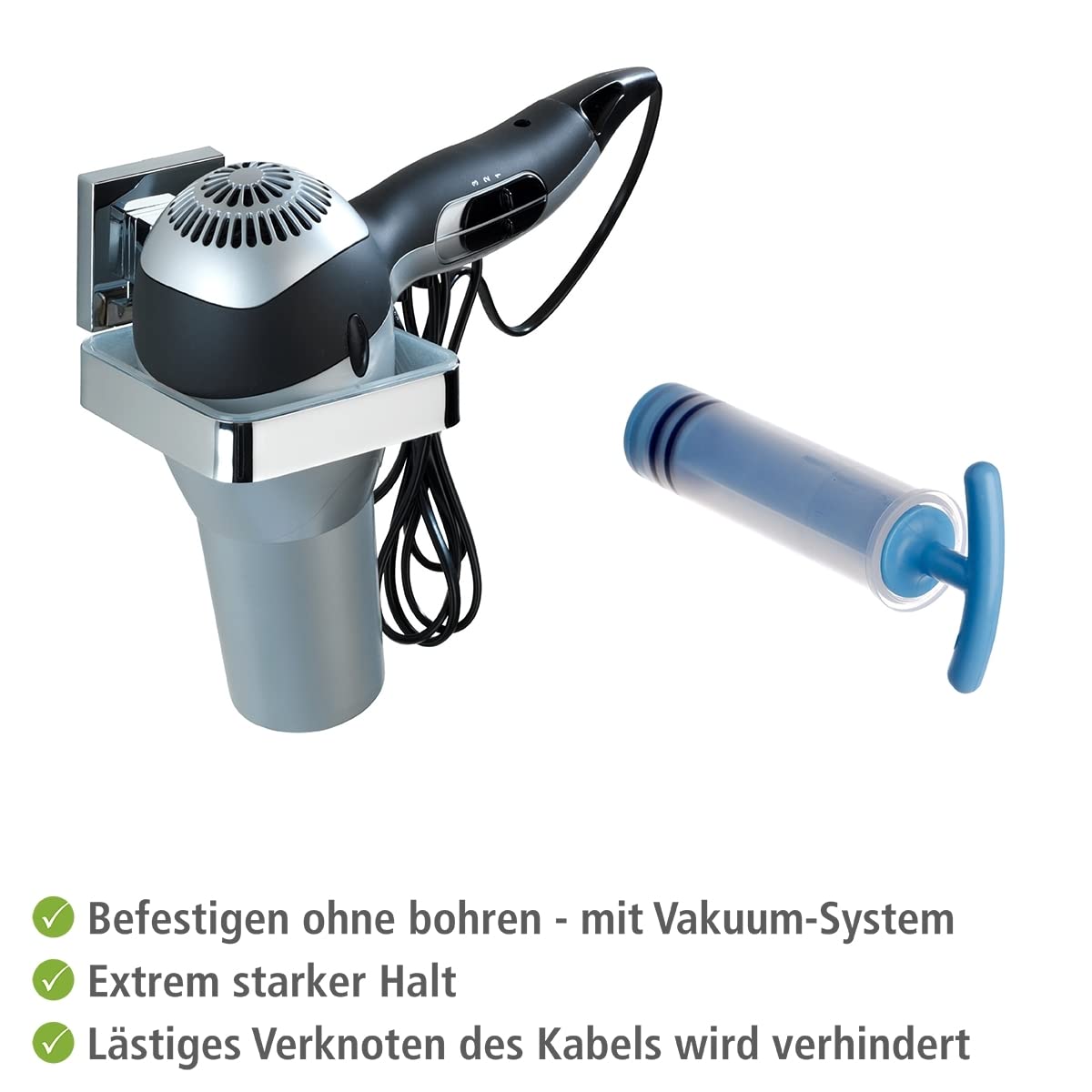 wenko-haartrocknerhalter-quadro-vacuum-loc-edelstahl-14-x-7-5-x-13-5-cm image 4