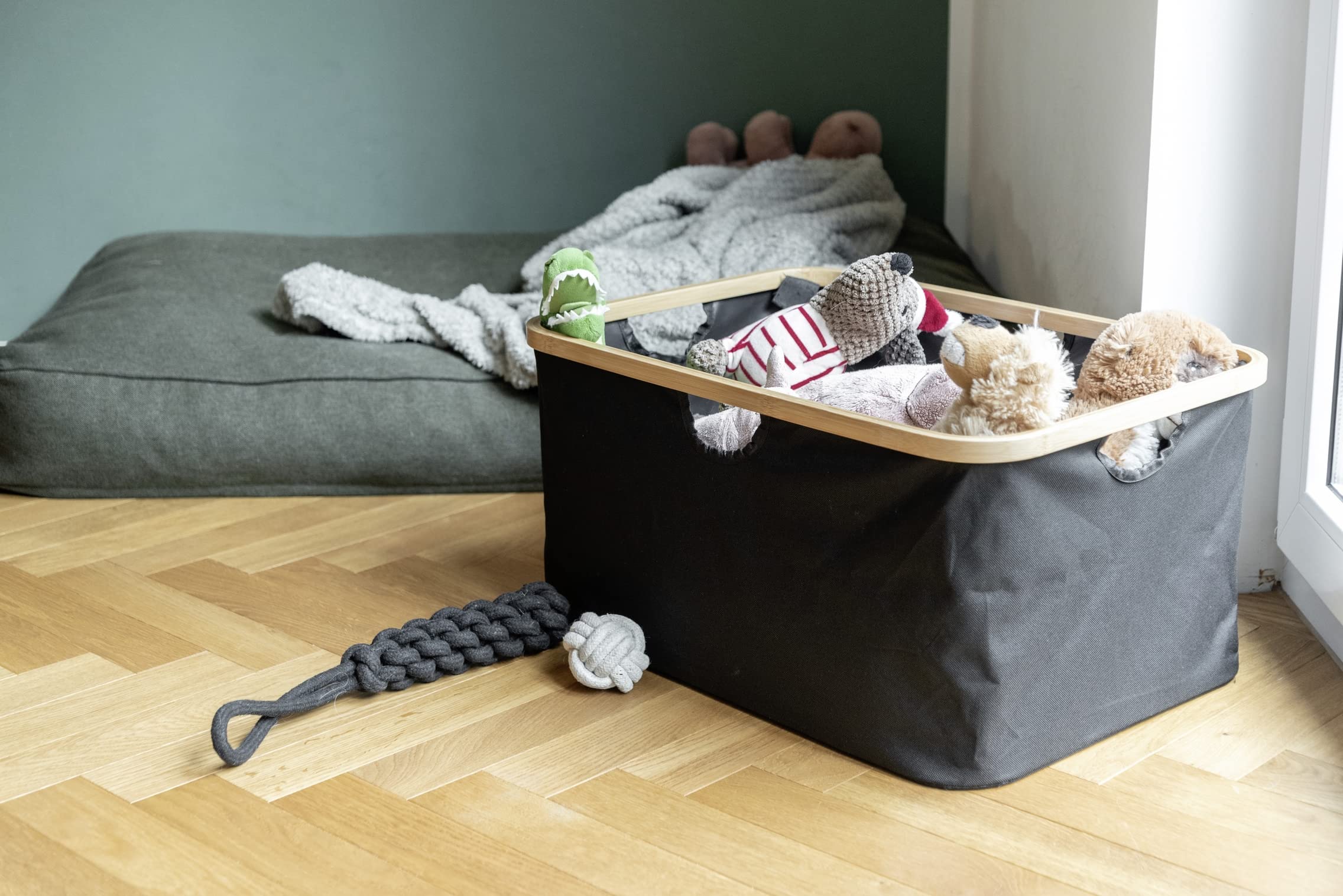 wenko-w-schekorb-ecori-natur-schwarz-32-liter-54-x-26-x-36-cm image 2