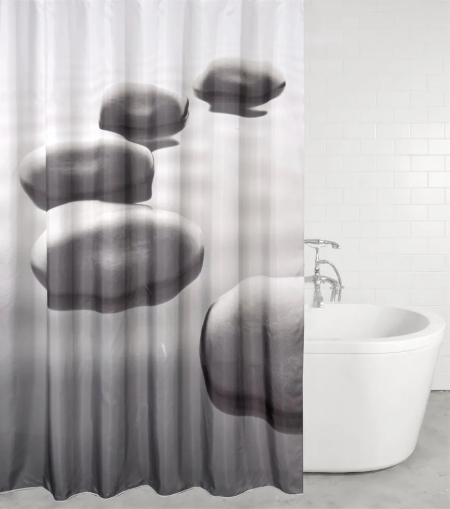 sanilo-duschvorhang-black-stones-180x200-cm-polyester-inkl-12-ringe image 1