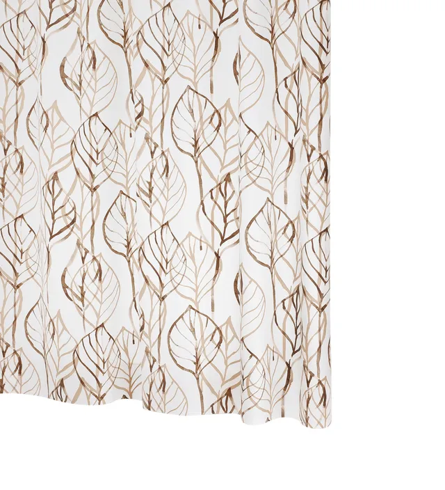 ridder-duschvorhang-folie-180x200-cm-leaves-braun-inkl-ringe image 1