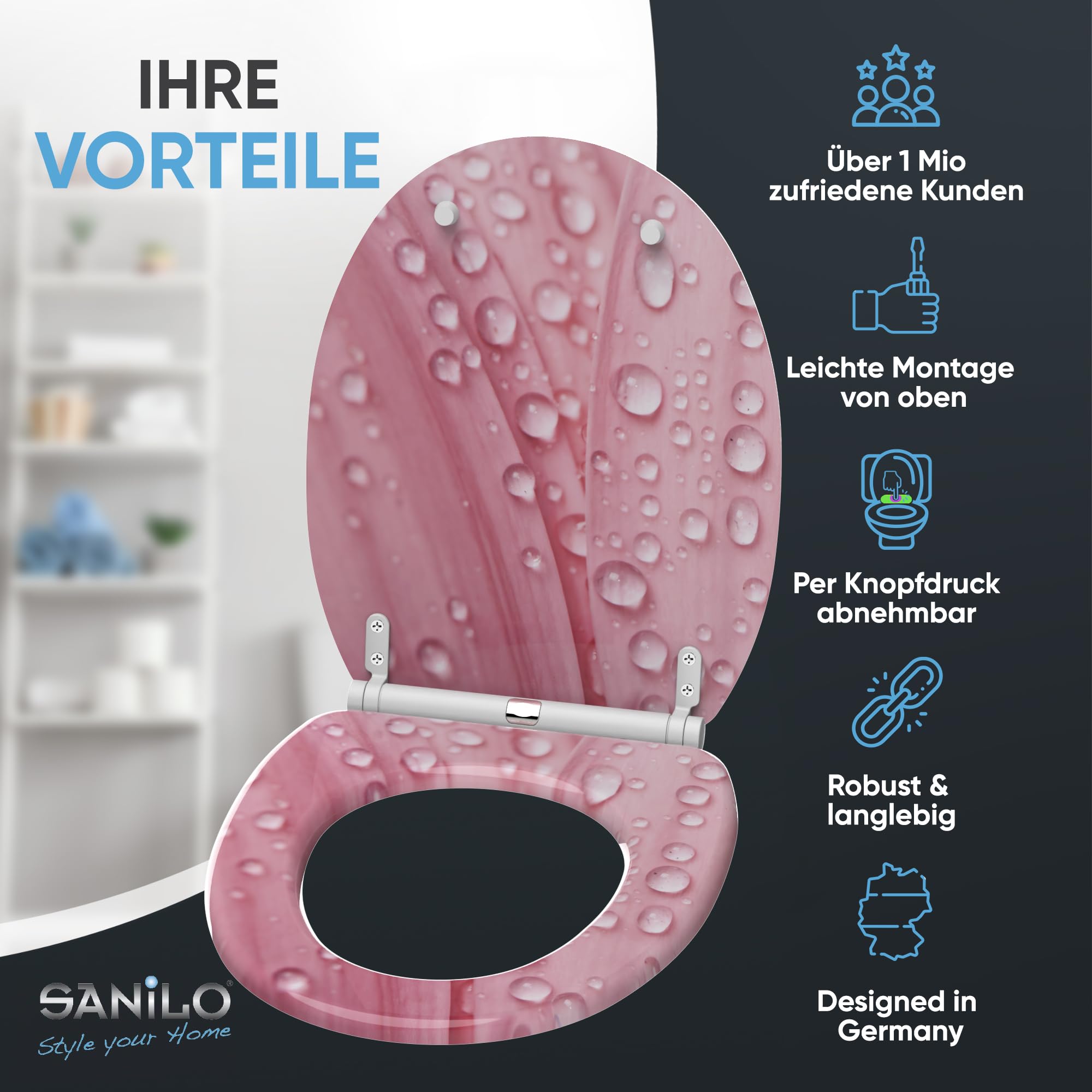 sanilo-wc-sitz-mit-absenkautomatik-quick-release-aus-holz-pink-flower image 2