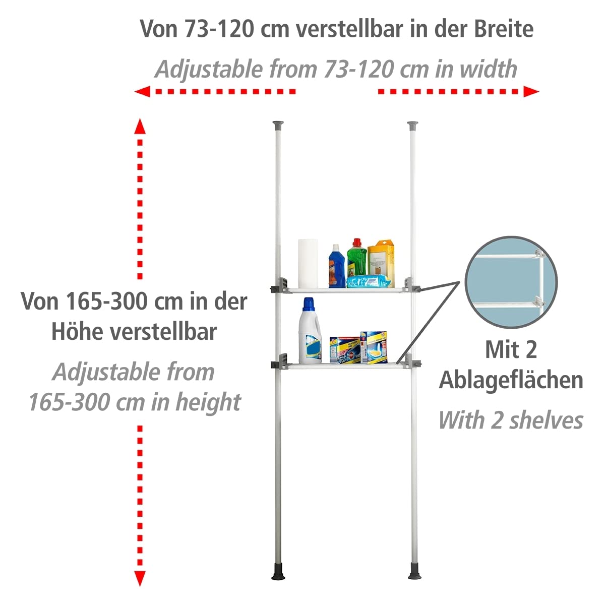 wenko-herkules-twin-teleskop-system-verstellbares-regal-73-120-x-165-300-x-42-5- image 3