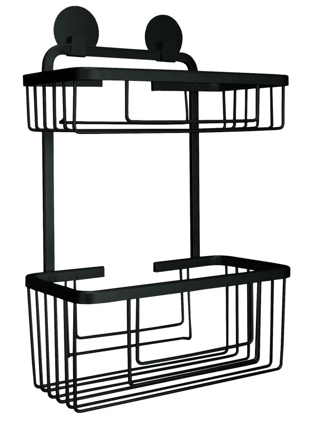kleine-wolke-rocco-doppelkorb-rechteckig-wandkorb-aus-aluminium-in-schwarz image 1