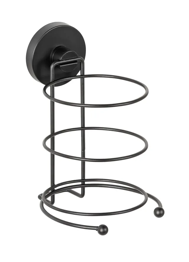 wenko-vacuum-loc-haartrocknerhalter-milazzo-schwarz-11-5x17-5x14-5-cm image 1