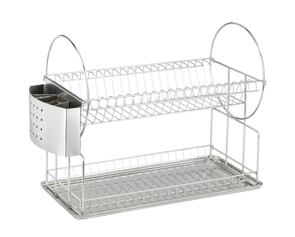 wenko-geschirrabtropfer-exclusiv-duo-2-etagig-edelstahl-rostfrei image 1