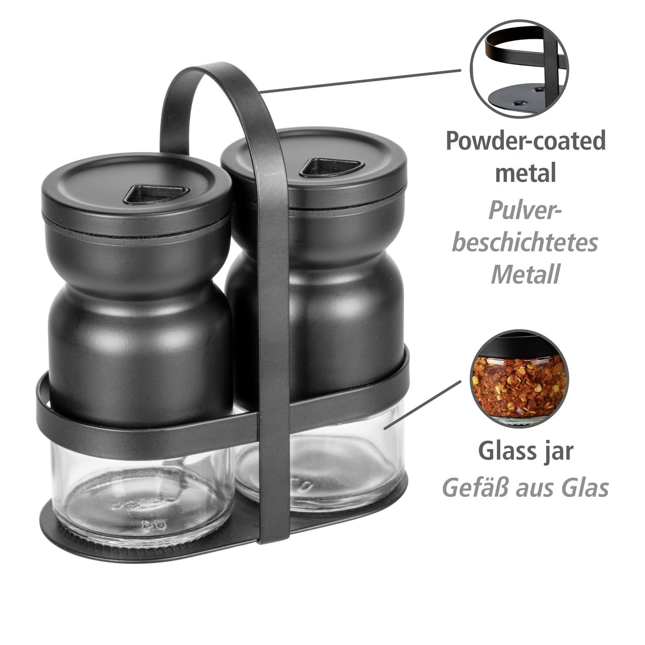 wenko-melli-menage-mit-gew-rzstreuer-3-teilig-2-streuer-halterung-transparent-sc image 4
