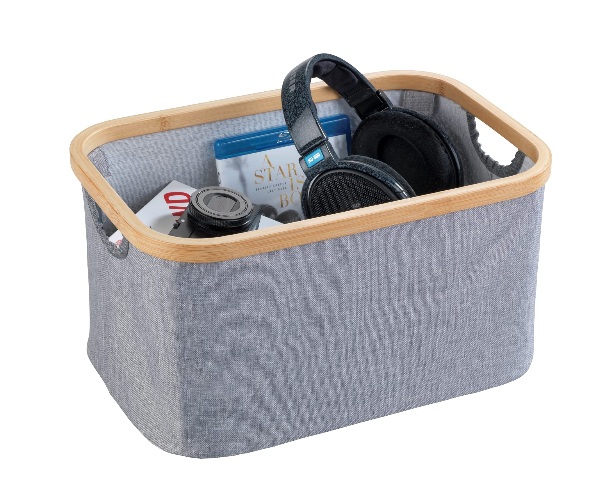 wenko-bahari-aufbewahrungskorb-20-l-bambus-polyester-grau-38x26x20-cm image 6