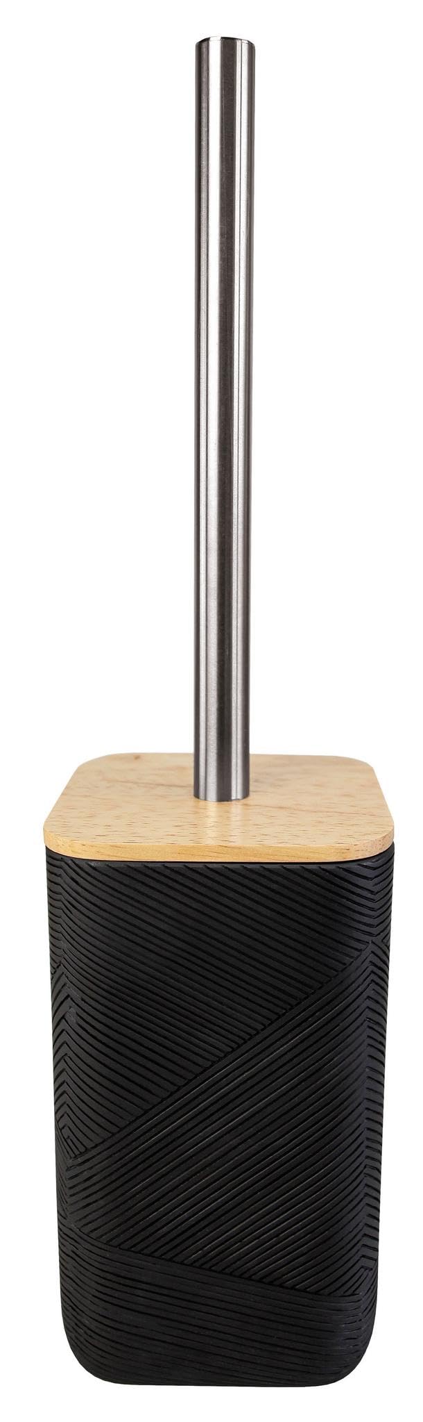 kleine-wolke-wc-b-rsten-halter-crossover-schwarz-mit-bambusdeckel image 1