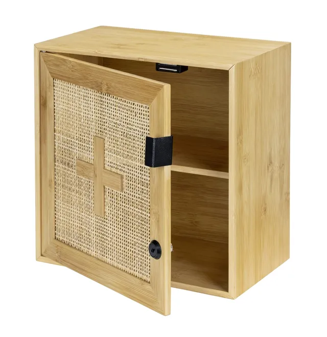 wenko-medikamentenschrank-allegre-bambus-rattan-30-x-30-x-17-8-cm-natur image 1