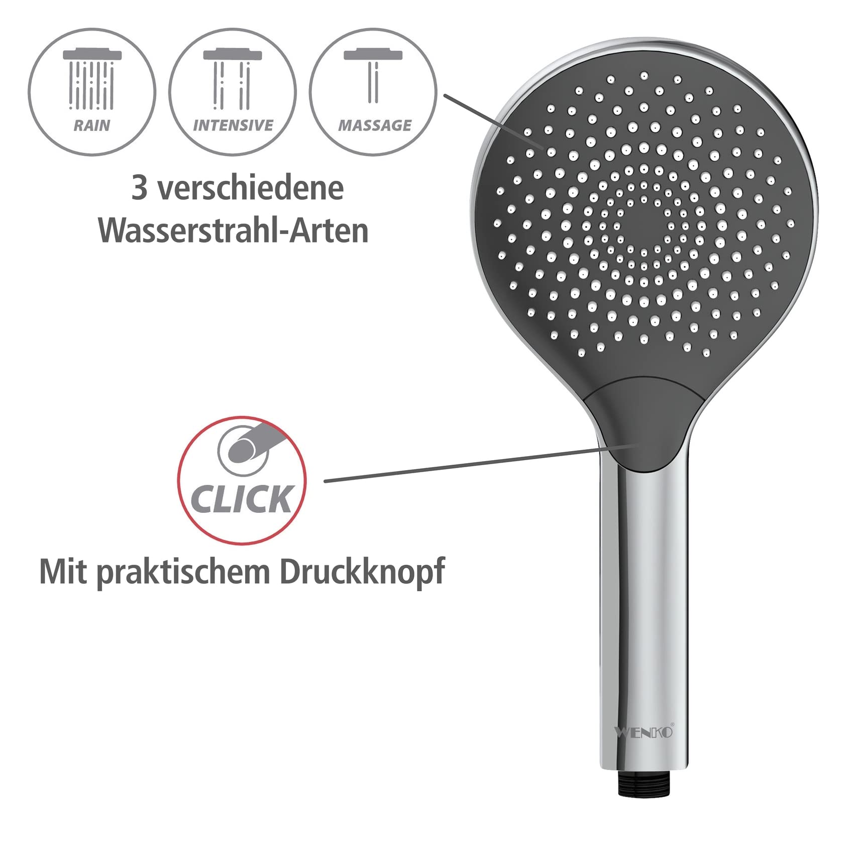 wenko-duschkopf-watersaving-chrom-12-cm image 6