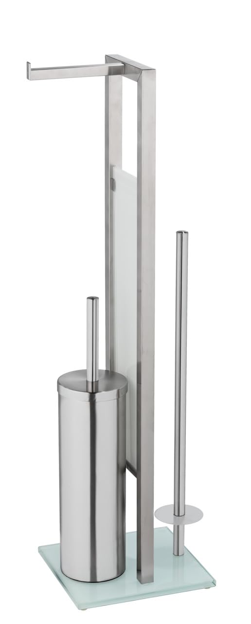 wenko-wc-garnitur-rivalta-stand-edelstahl-matt-mit-glas-18-x-70-x-23-cm image 5