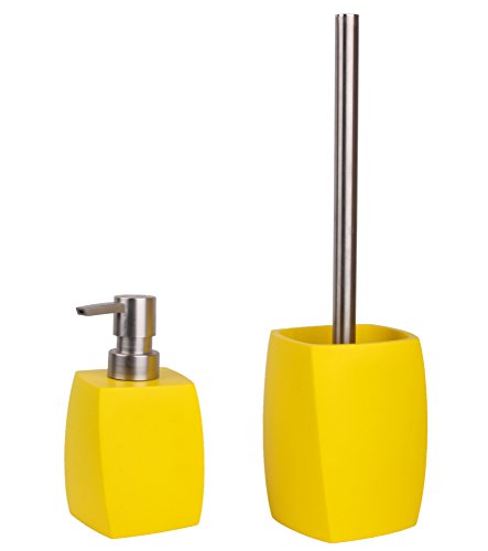 sanilo-badezimmer-set-wave-yellow-set-seifenspender-wc-b-rste-ohne-bohren image 8