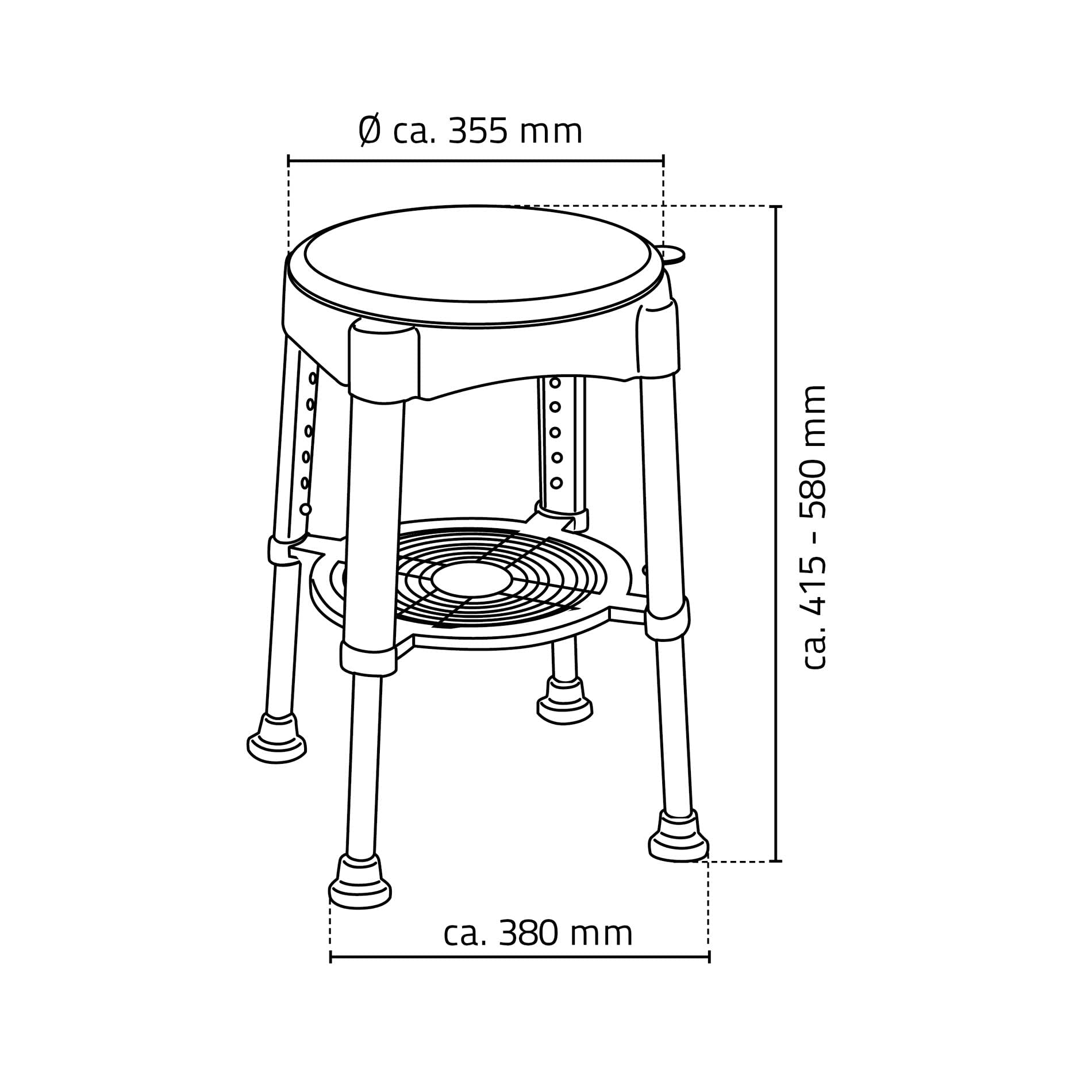 ridder-assistent-a0050401-badhocker-wei-h-henverstellbar-drehbar-bis-150-kg image 8