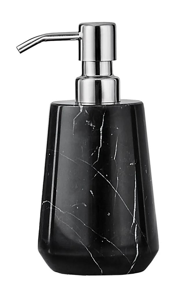 kleine-wolke-seifenspender-carrara-schwarz-150-ml-marmor-bad-accessoire image 1