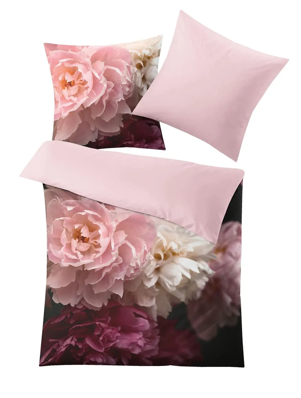kleine-wolke-satin-bettw-sche-rosemarie-bordeaux-155x220-cm-80x80-cm image 1