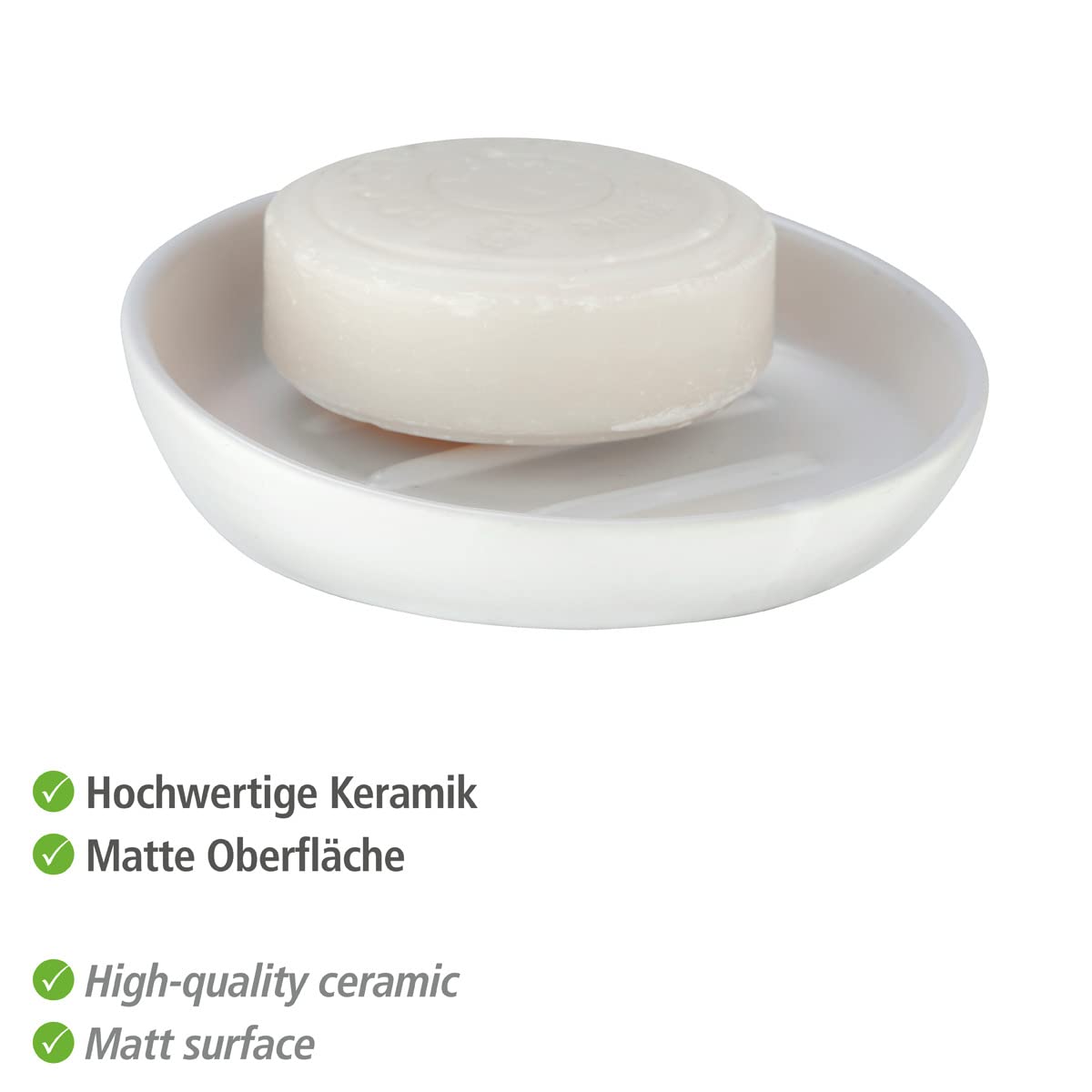 wenko-seifenablage-badi-wei-seifenschale-keramik-matt-11-5-x-3-cm image 2
